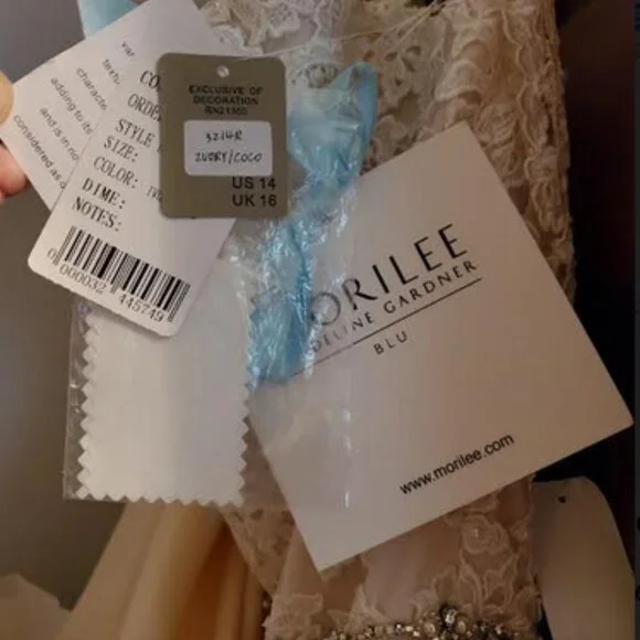 Morilee ~ Madeline Gardner Wedding Dress, Size 14, Ivory with Coco underlay